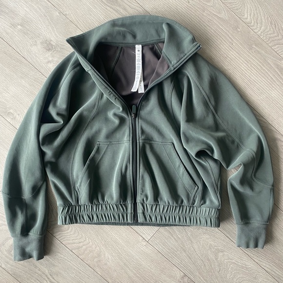 Lululemon scuba green twill sage oversized full zip - Picture 2 of 8